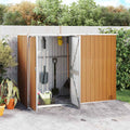 Gerätehaus Braun 225x89x161 cm Verzinkter Stahl