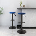 Barhocker 2 Stk. Blau Samt