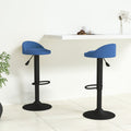 Barhocker 2 Stk. Blau Samt