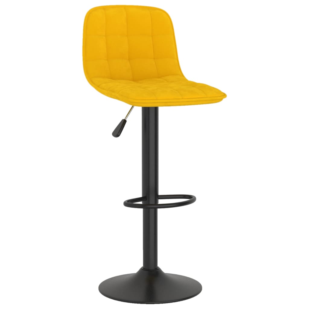 Barhocker 2 Stk. Gelb Samt