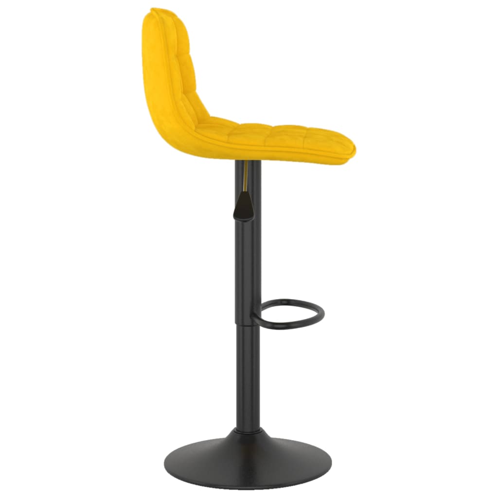 Barhocker 2 Stk. Gelb Samt