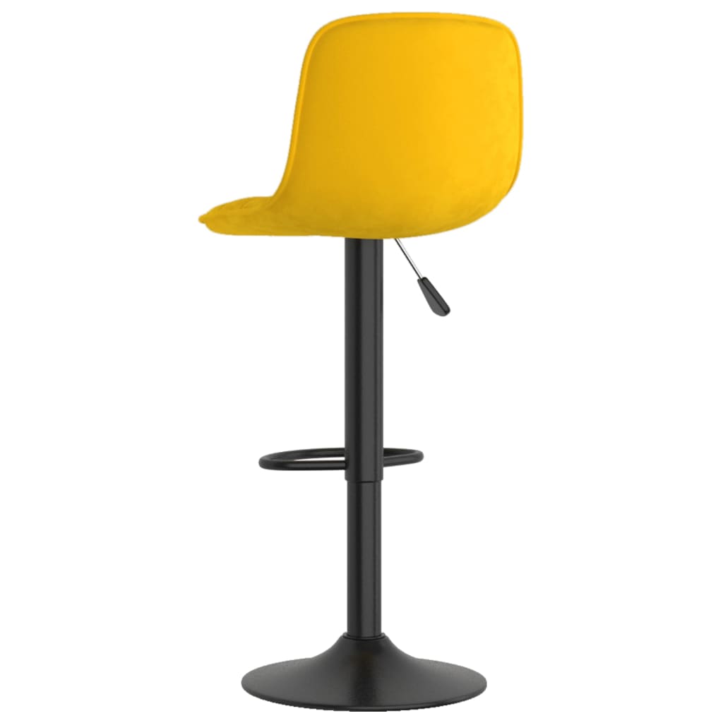 Barhocker 2 Stk. Gelb Samt