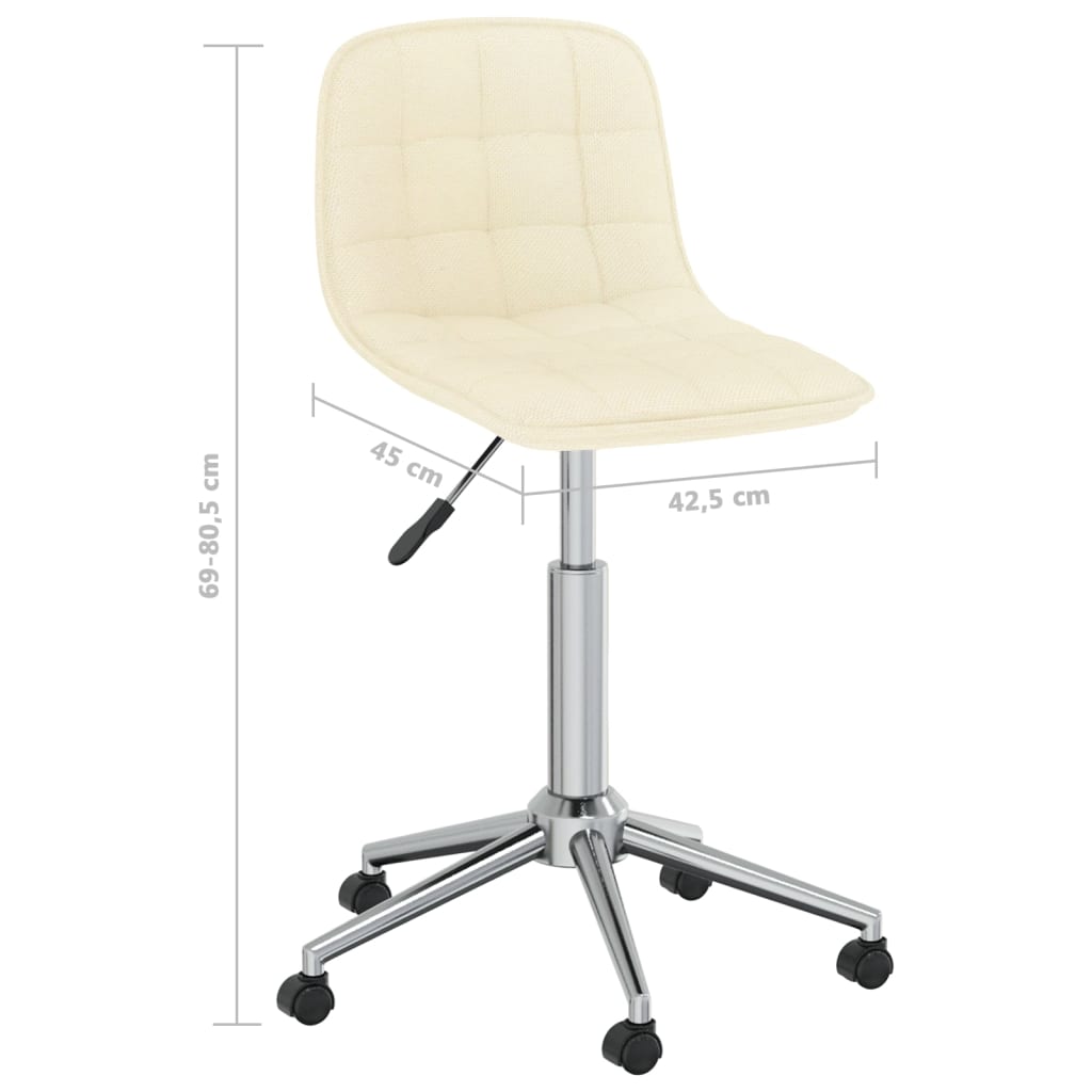 Esszimmerstuhl Drehbar Creme Stoff