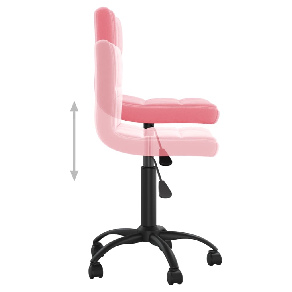 Bürostuhl Drehbar Rosa Samt