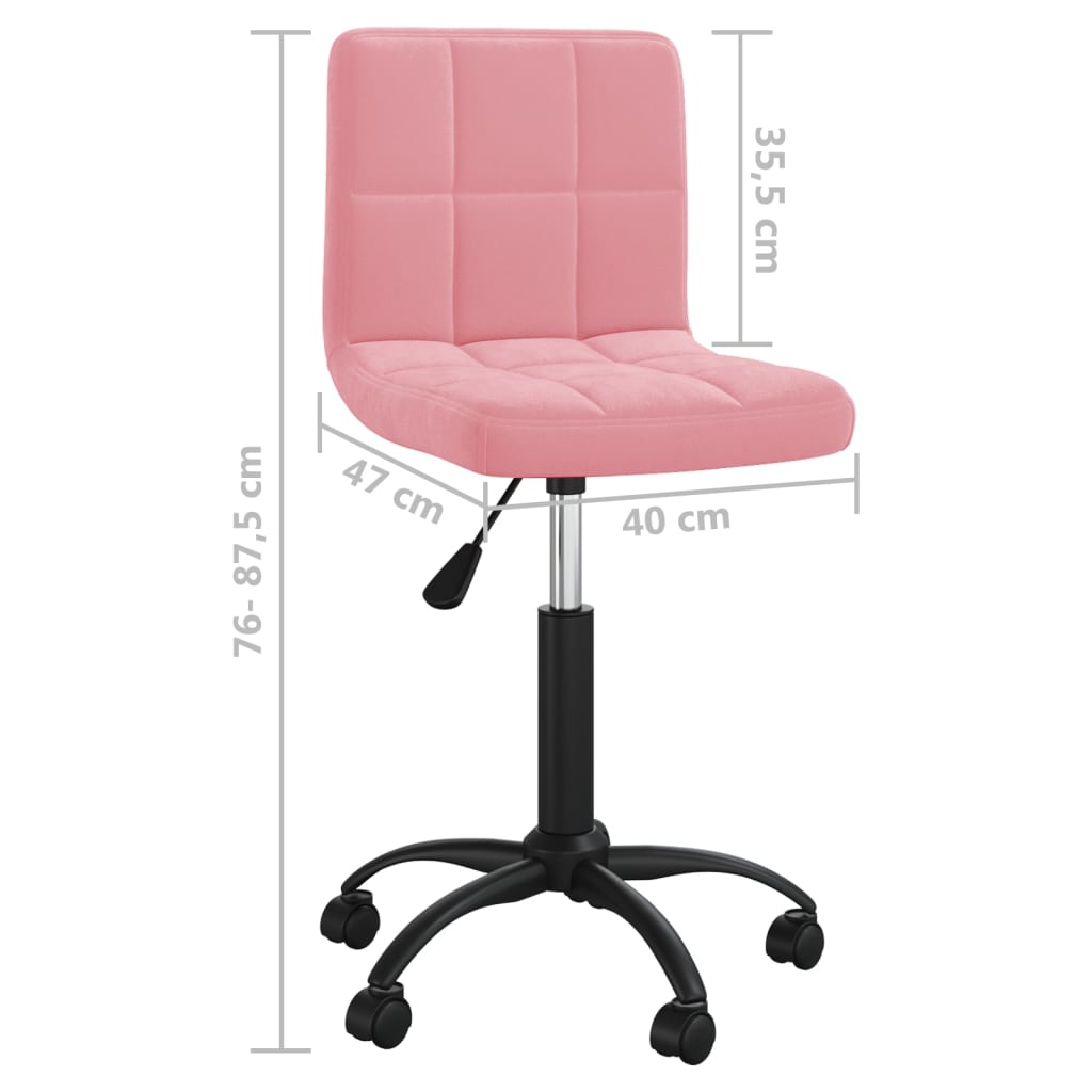Bürostuhl Drehbar Rosa Samt
