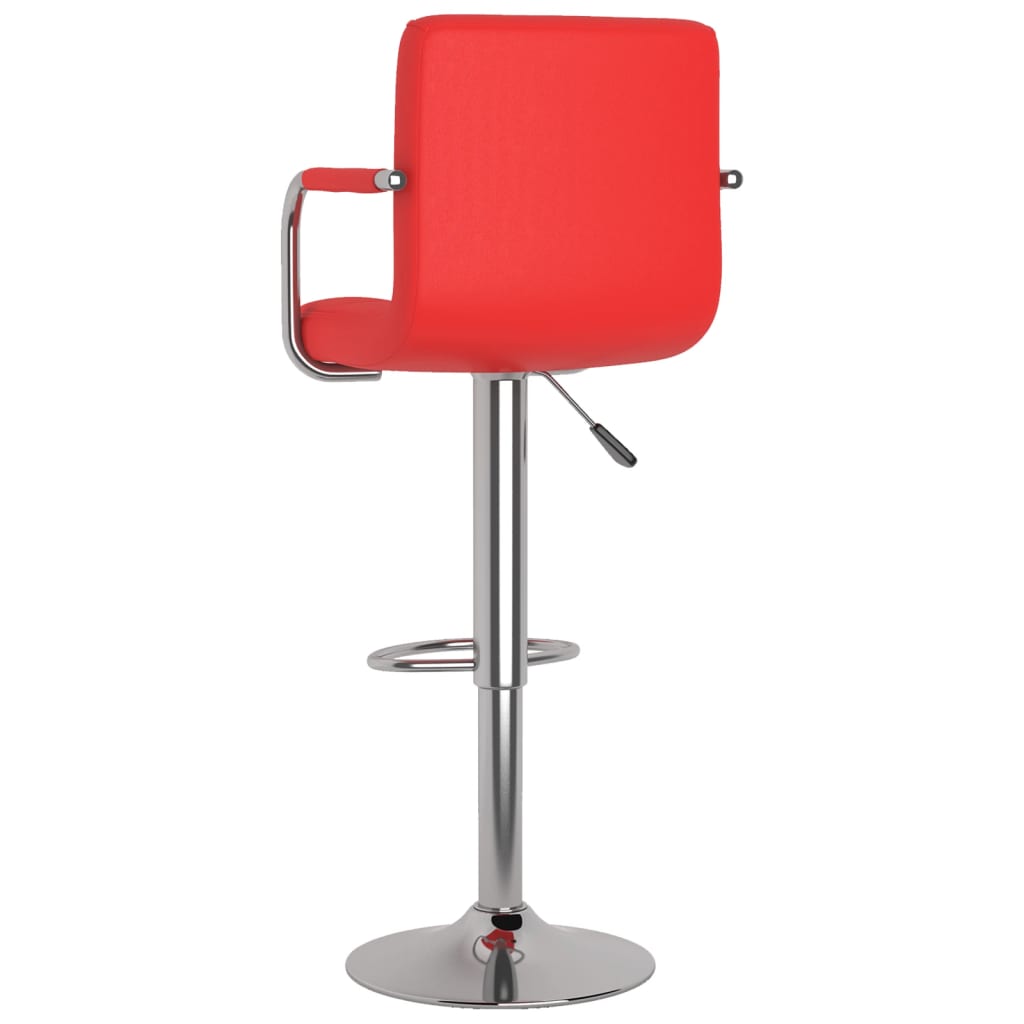 Barhocker 2 Stk. Rot Kunstleder