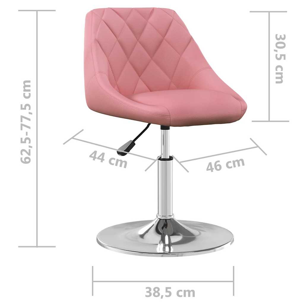 Esszimmerstühle 2 Stk. Drehbar Rosa Samt
