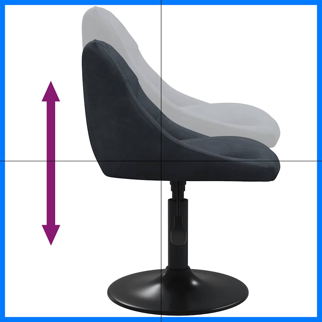 Barhocker Dunkelgrau Samt