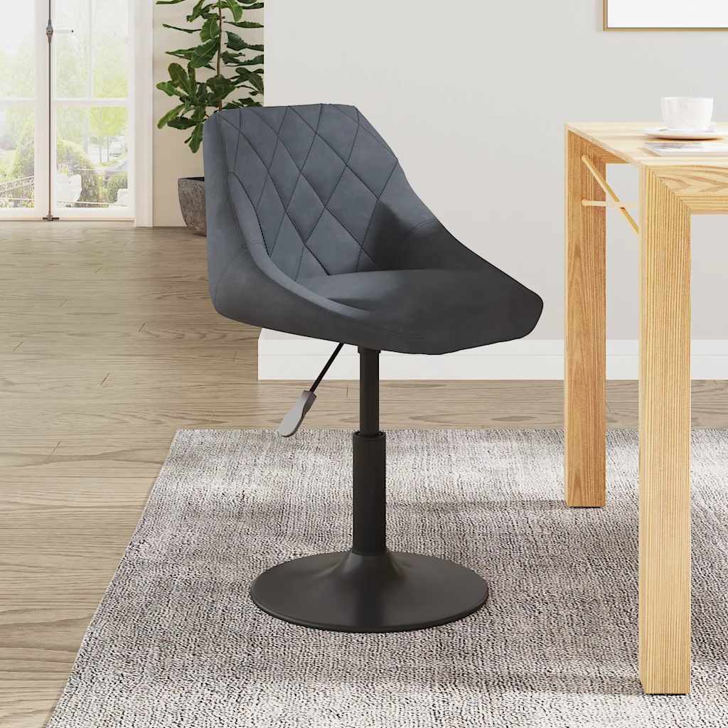 Barhocker Dunkelgrau Samt