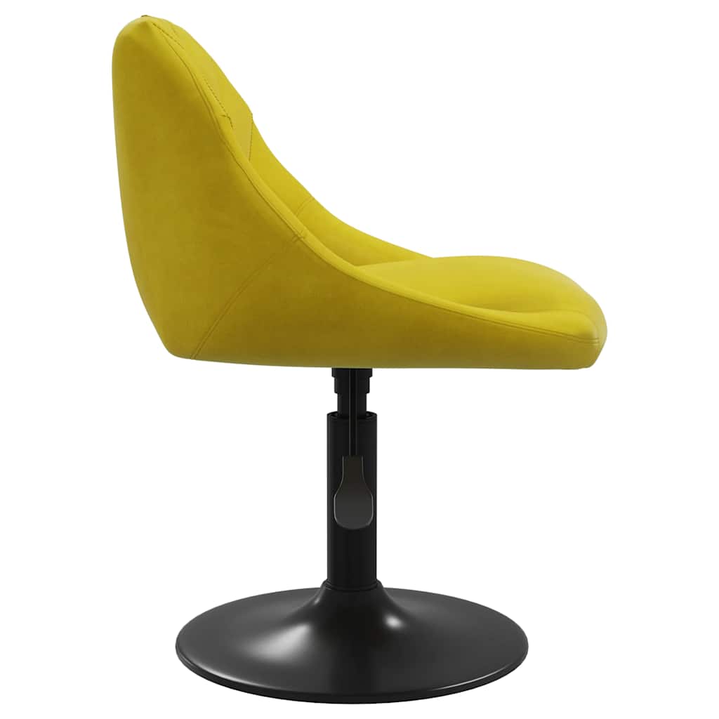 Barhocker aus senfgelbem Samt
