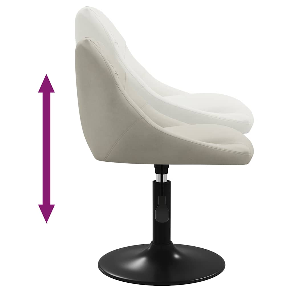 Esszimmerstühle 2 Stk. Drehbar Creme Samt