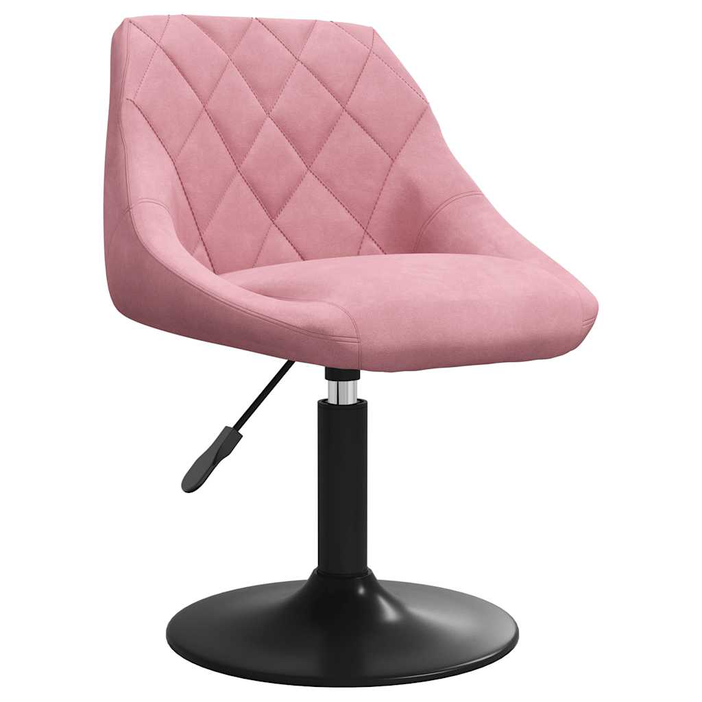 Esszimmerstühle 2 Stk. Drehbar Rosa Samt