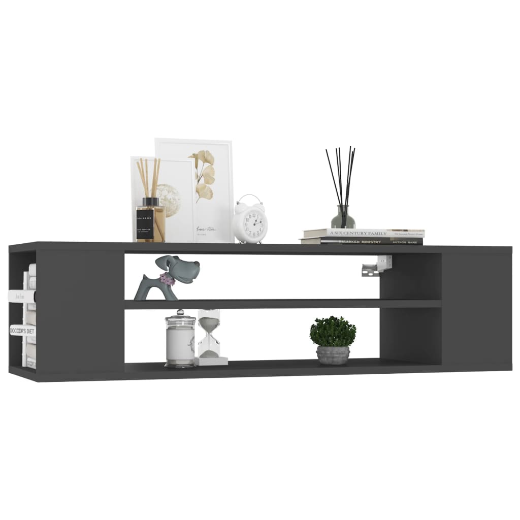 TV-Hängeschrank Grau 100x30x26,5 cm Holzwerkstoff