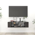 TV-Hängeschrank Hochglanz-Schwarz 100x30x26,5 cm Holzwerkstoff