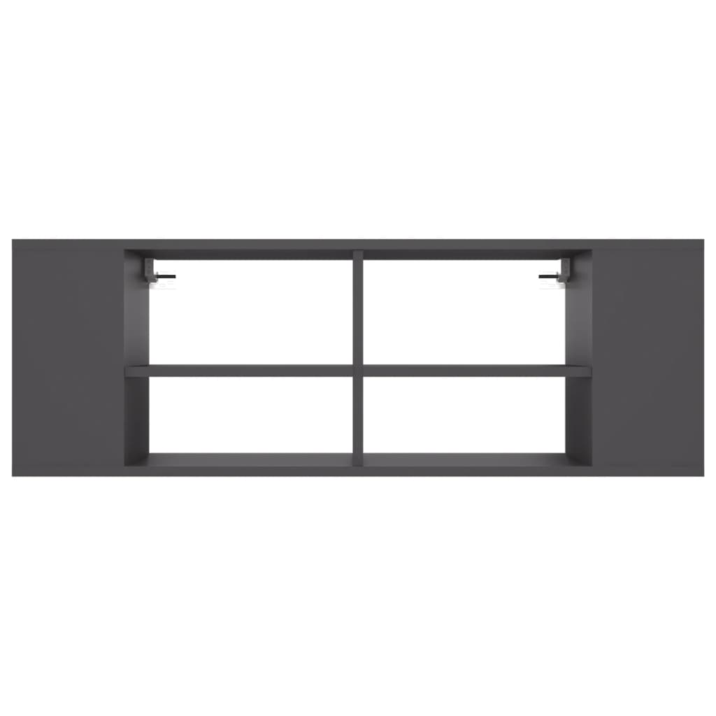 TV-Wandschrank Grau 102x35x35 cm Holzwerkstoff