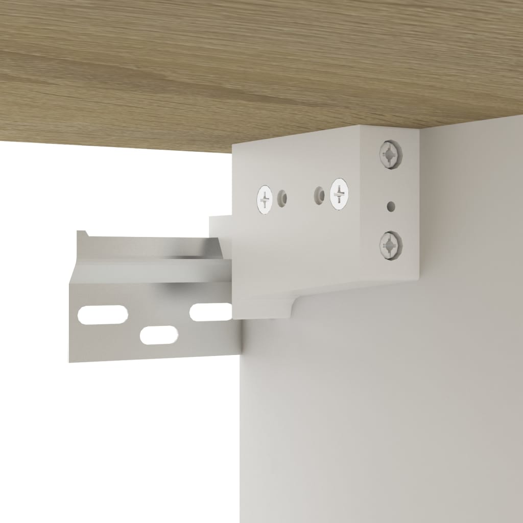 TV-Wandschrank Weiß Sonoma-Eiche 102x35x35 cm Holzwerkstoff