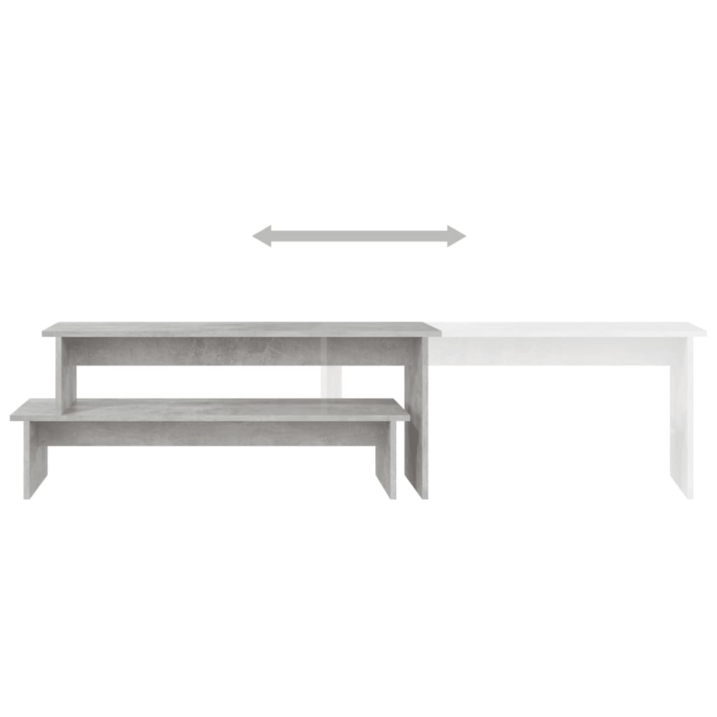 TV-Schrank Betongrau 180x30x43 cm Holzwerkstoff