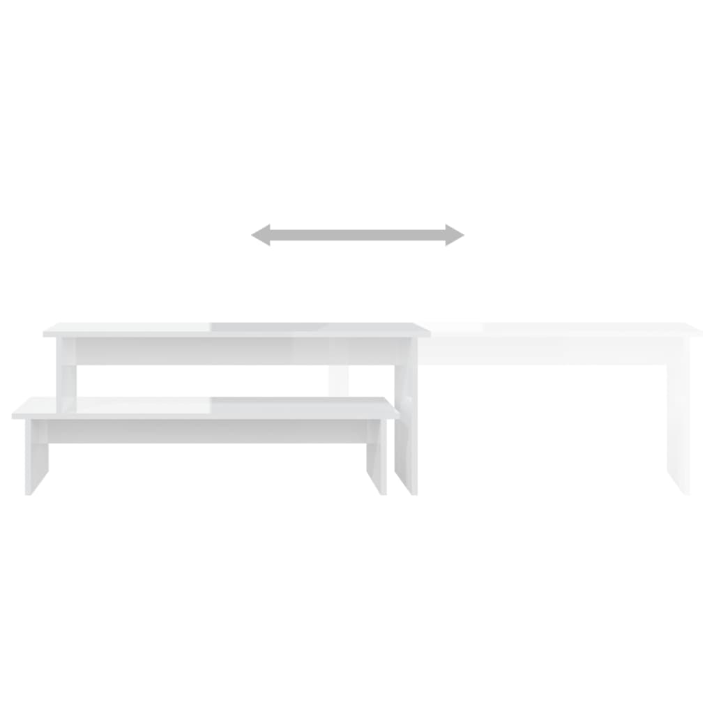 TV-Schrank Hochglanz-Weiß 180x30x43 cm Holzwerkstoff