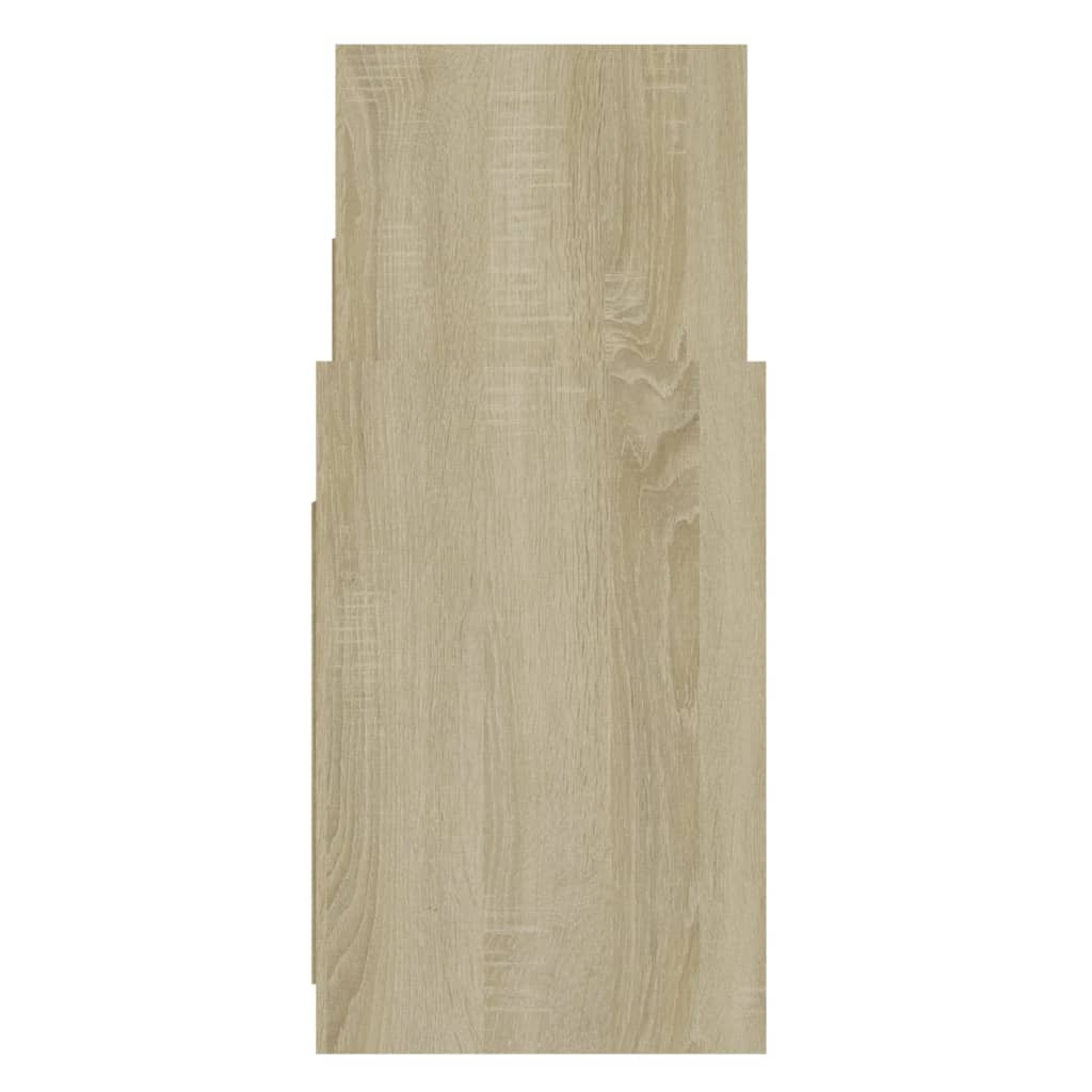 Regalschrank Sonoma-Eiche Weiß 60x26x60 cm Holzwerkstoff