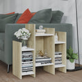 Regalschrank Sonoma-Eiche Weiß 60x26x60 cm Holzwerkstoff