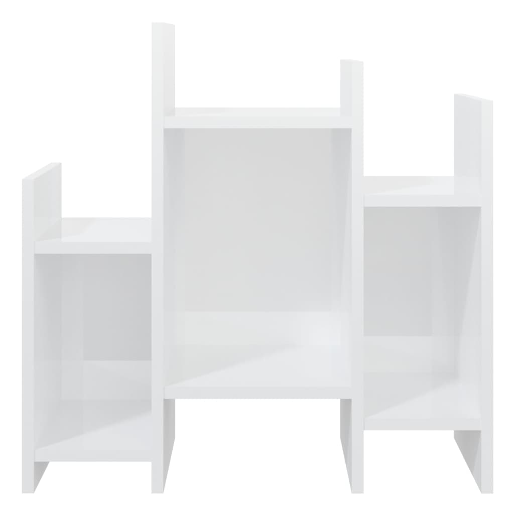 Regalschrank Hochglanz-Weiß 60x26x60 cm Holzwerkstoff