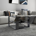 Couchtisch Hochglanz-Grau 60x60x40 cm Holzwerkstoff