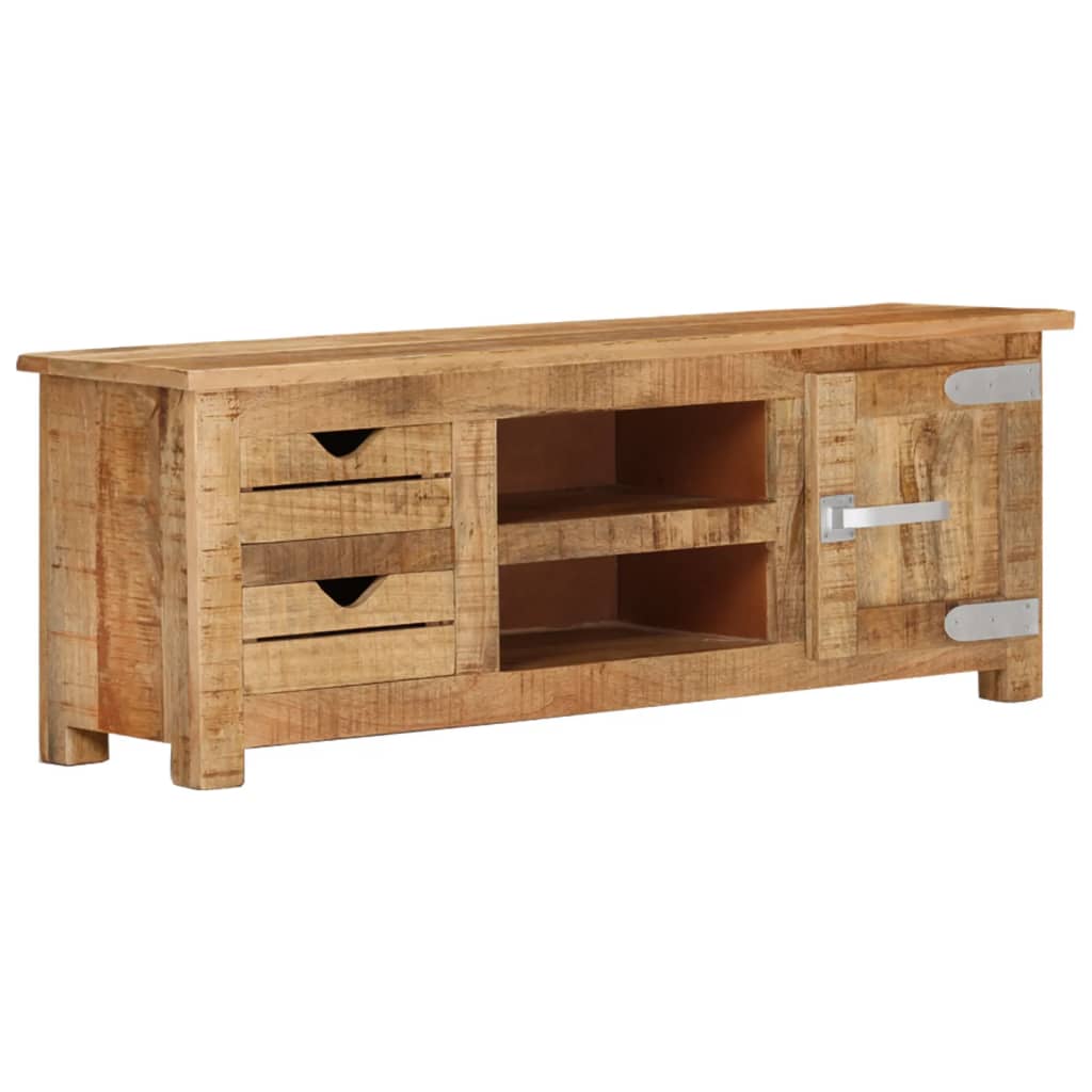 TV-Schrank 110x30x40 cm Raues Mangoholz