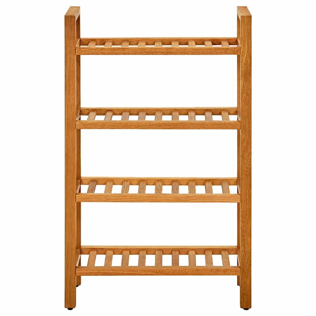 Schuhregal mit 4 Etagen 50x27x80 cm Massivholz Eiche
