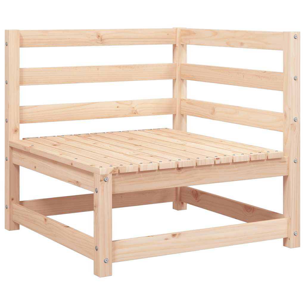 Garten-Ecksofa mit Kissen Massivholz Kiefer