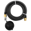 Saugschlauch mit Messing-Anschlüssen Schwarz 1,1" 7 m PVC