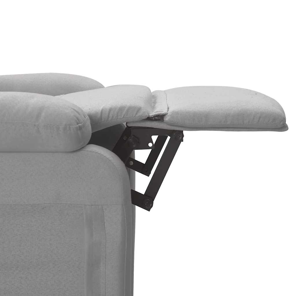 Massagesessel Elektrisch Hellgrau Stoff
