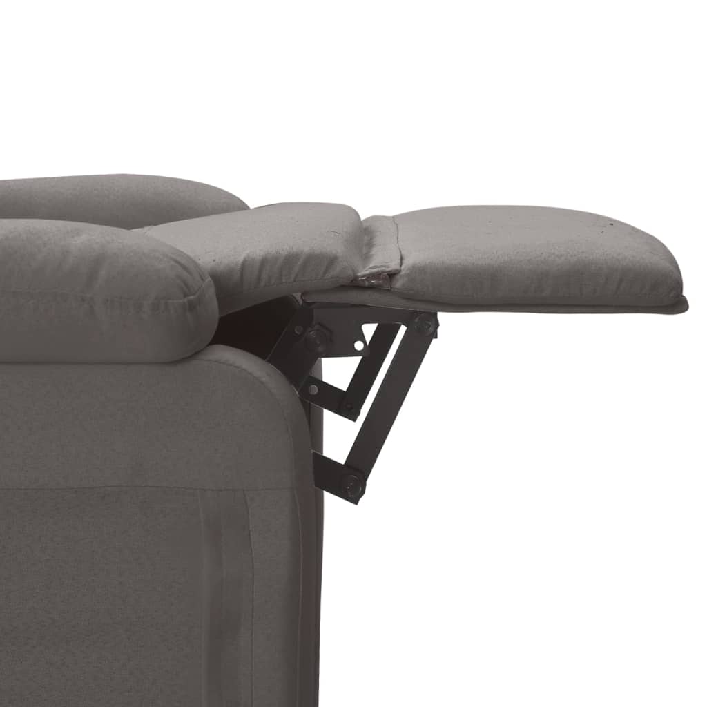 Massagesessel Elektrisch Dunkelgrau Stoff