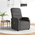 Massagesessel Elektrisch Dunkelgrau Stoff