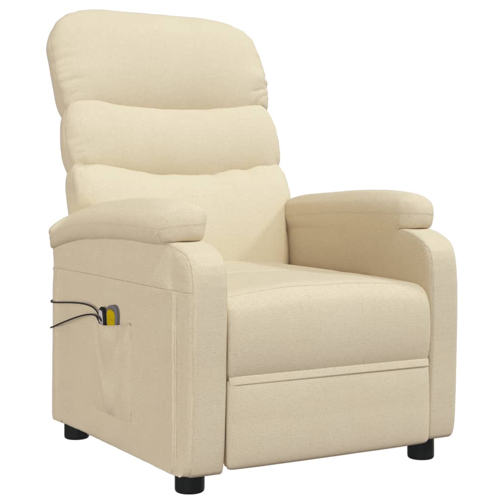 Massagesessel Elektrisch Creme Stoff
