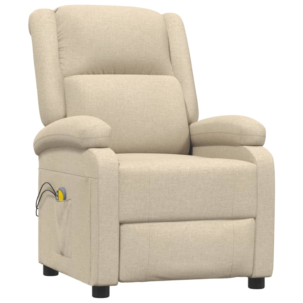 Massagesessel Elektrisch Creme Stoff