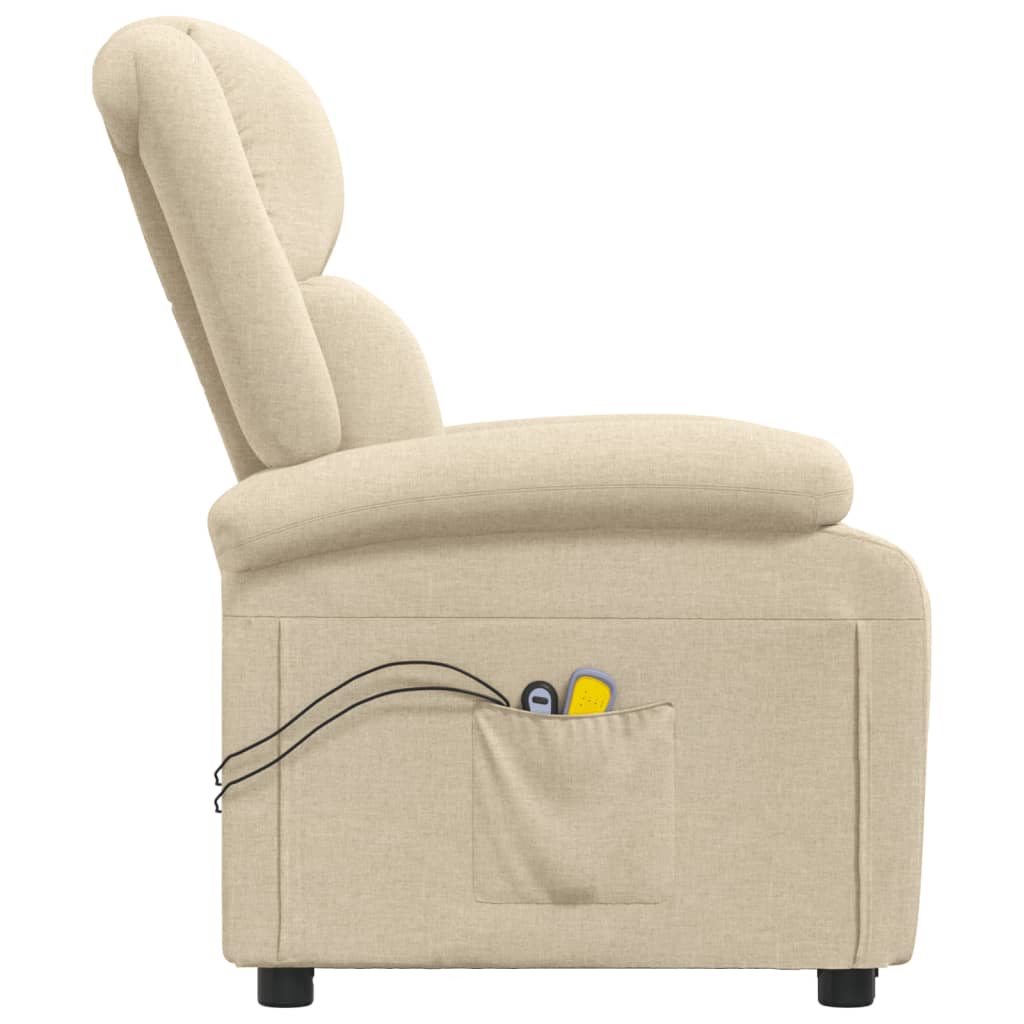 Massagesessel Elektrisch Creme Stoff