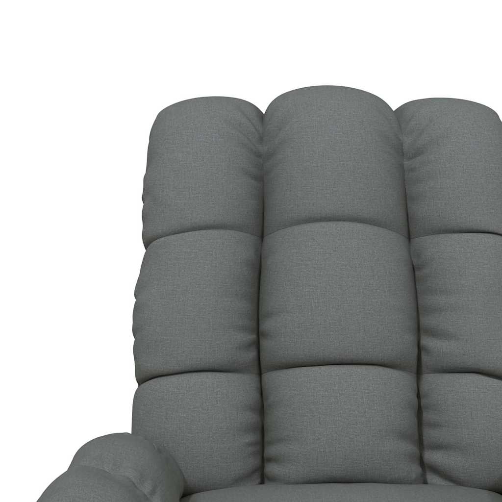 Massagesessel Elektrisch Dunkelgrau Stoff