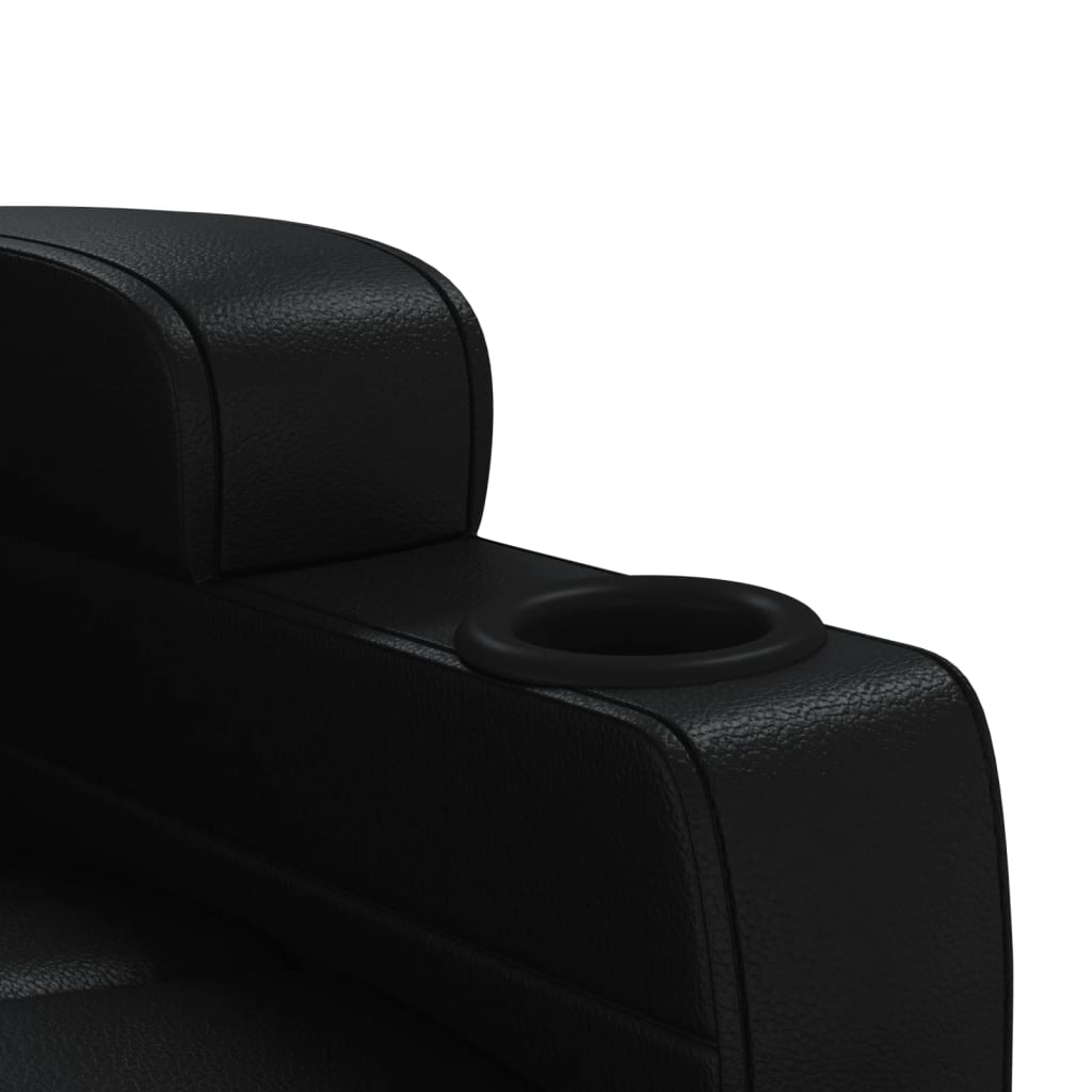 Massagesessel Elektrisch Schwarz Kunstleder
