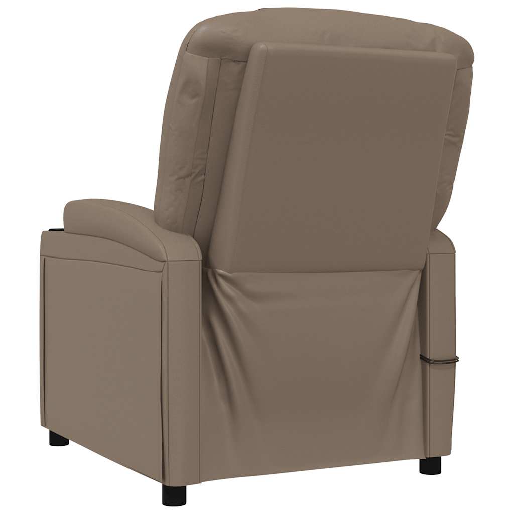 Massagesessel Elektrisch Cappuccino-Braun Kunstleder