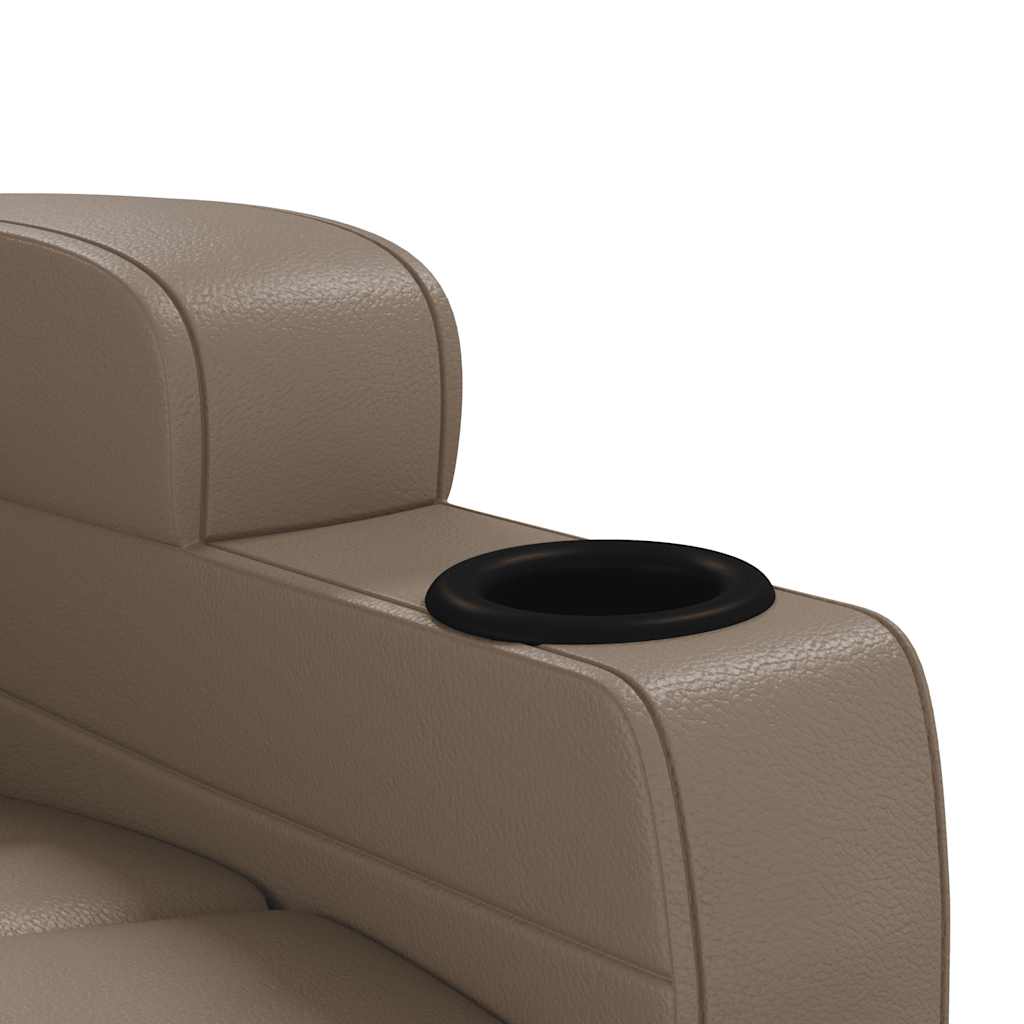 Massagesessel Elektrisch Cappuccino-Braun Kunstleder