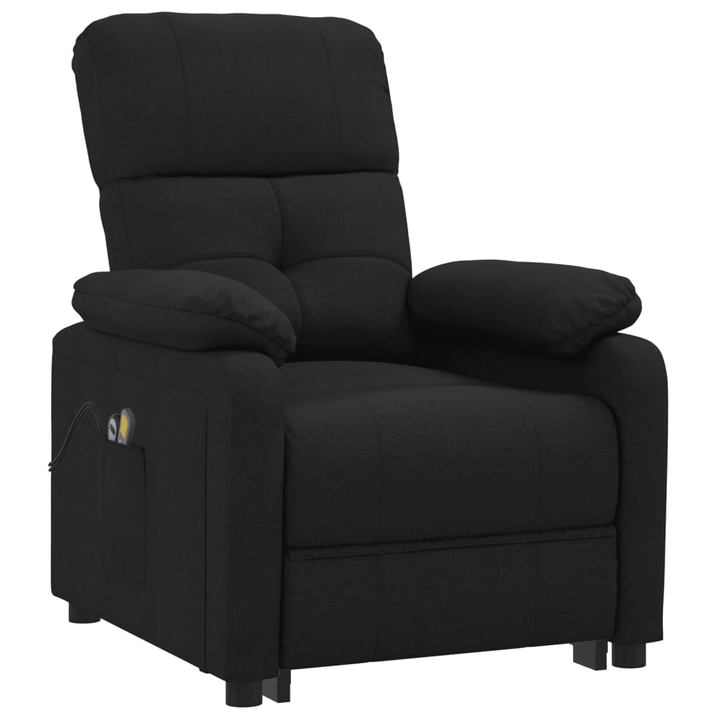 Massagesessel Elektrisch Schwarz Stoff