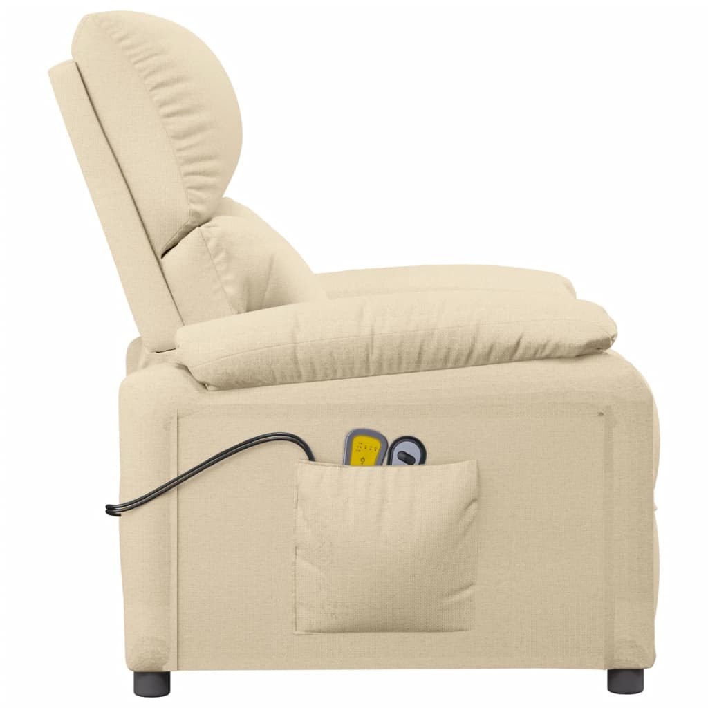 Massagesessel Elektrisch Creme Stoff