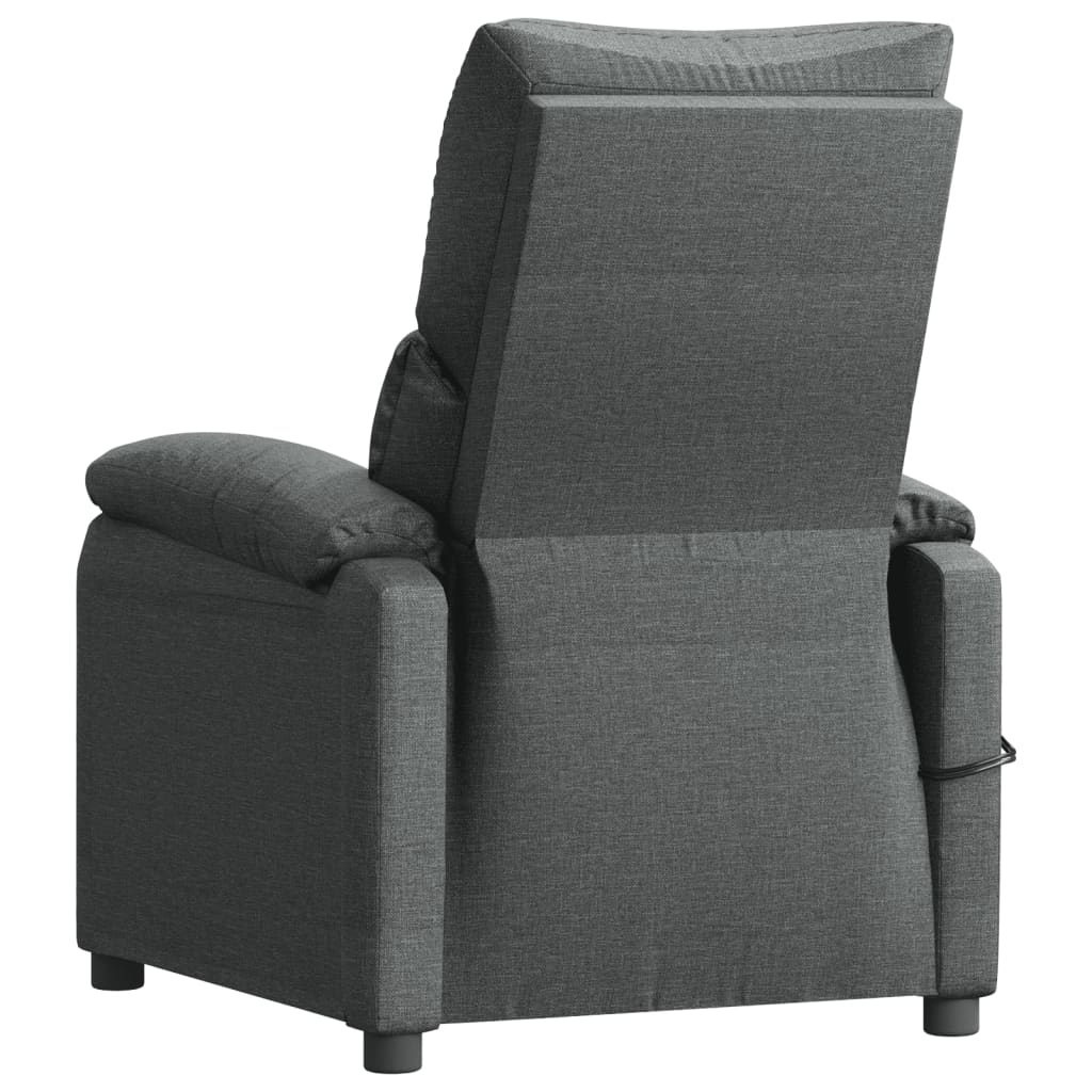 Massagesessel Elektrisch Dunkelgrau Stoff