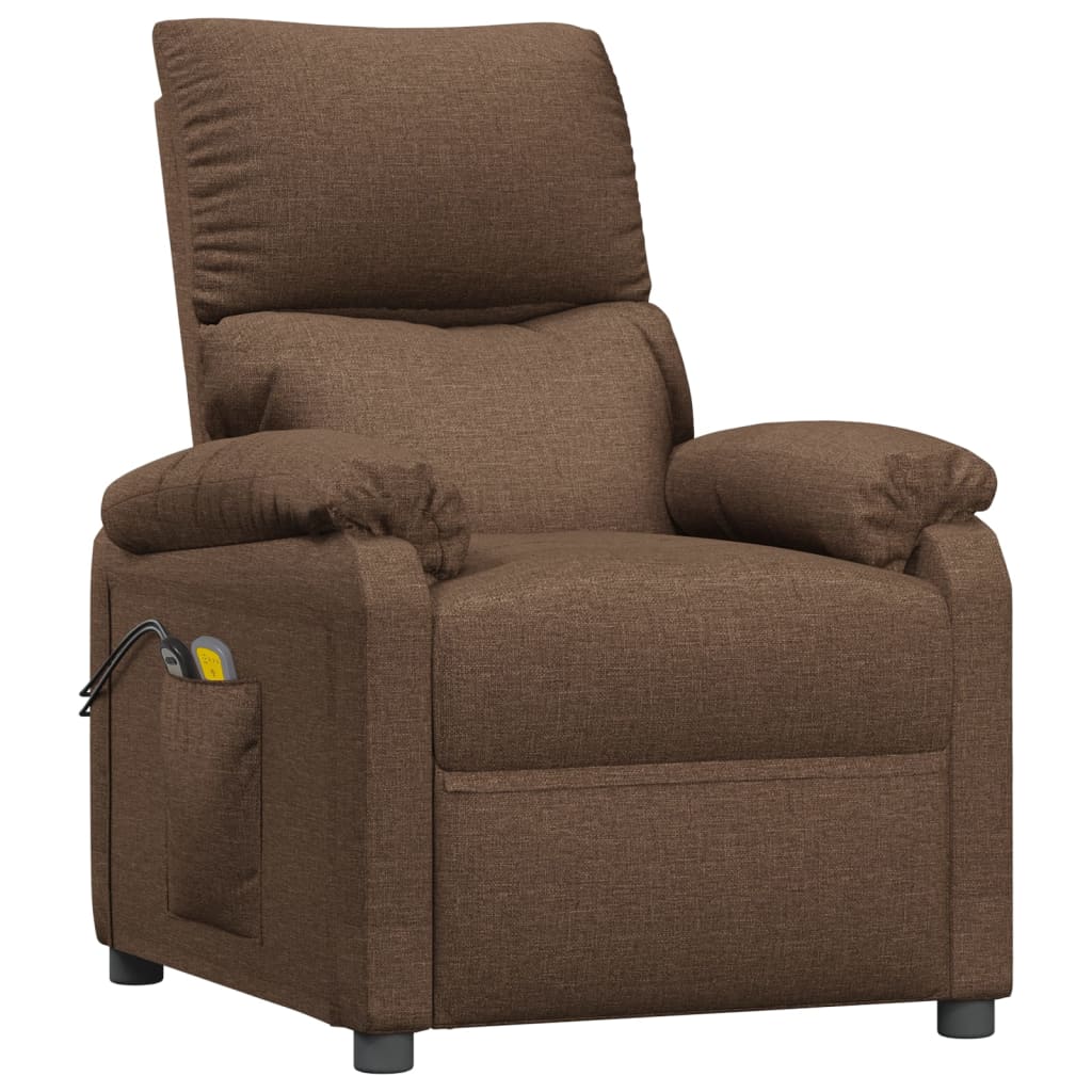 Massagesessel Elektrisch Braun Stoff