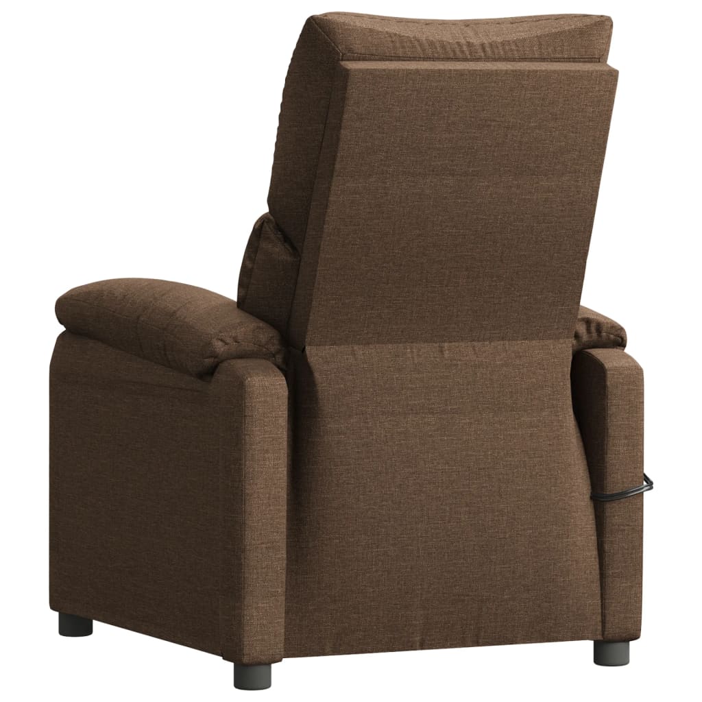 Massagesessel Elektrisch Braun Stoff