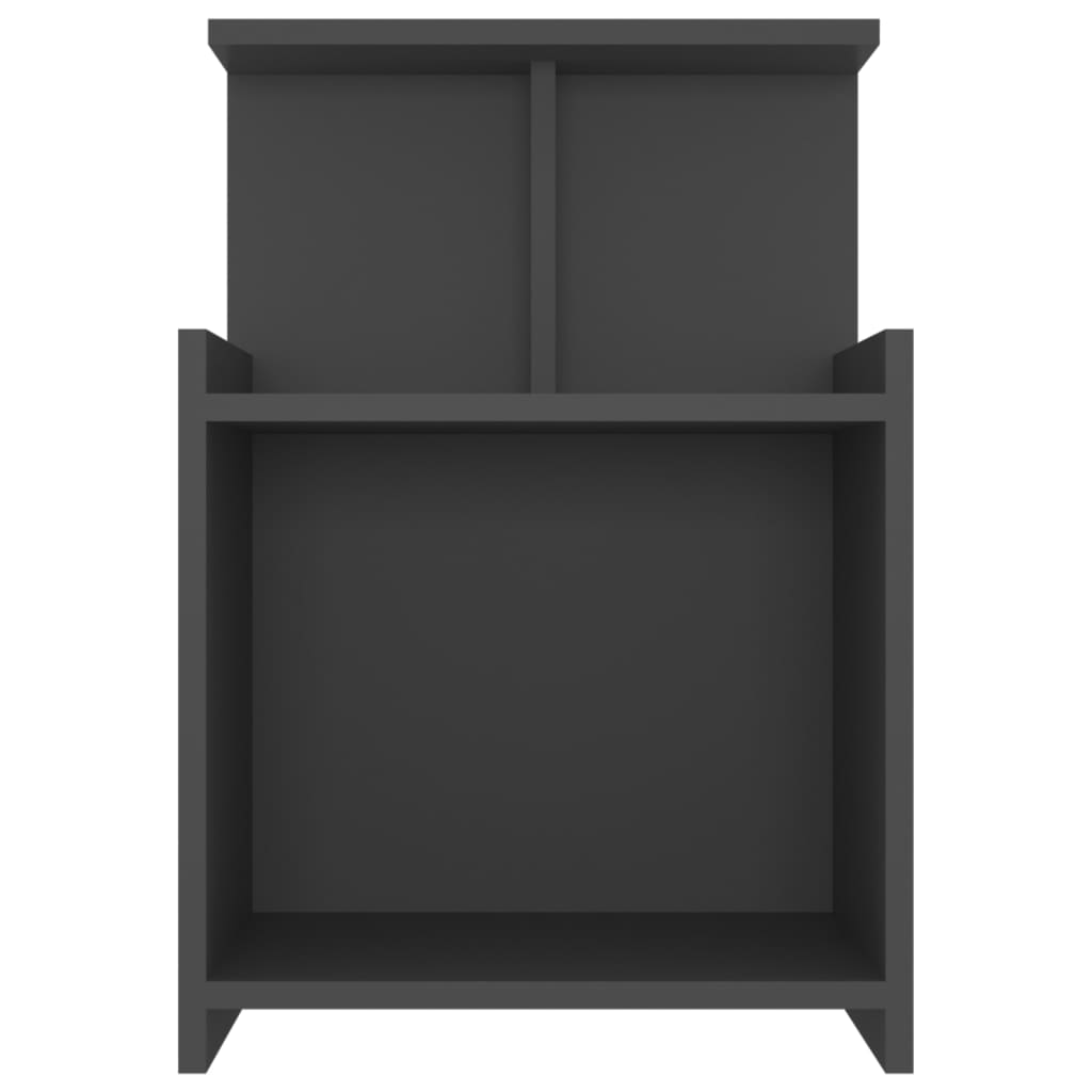 Nachttisch Grau 40x35x60 cm Holzwerkstoff