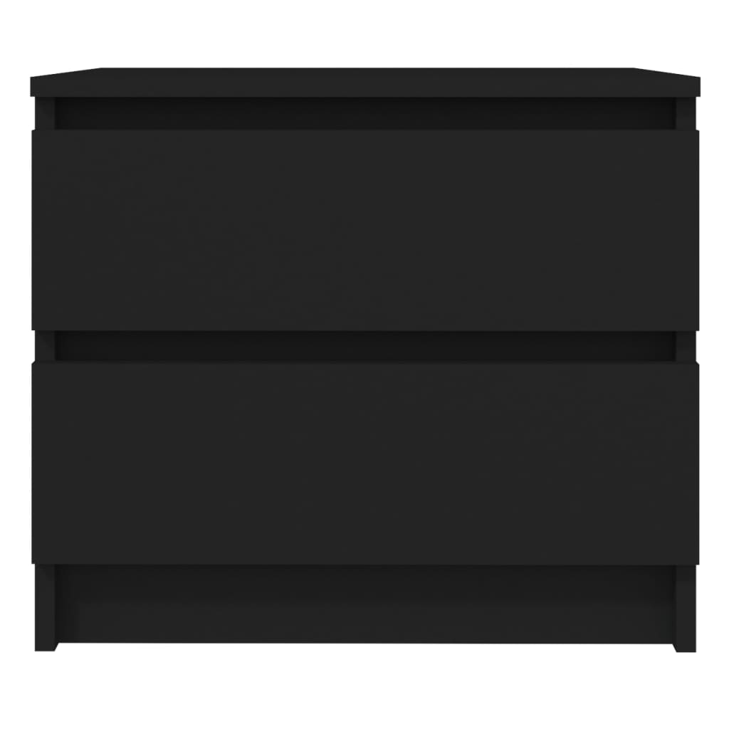 Nachttische 2 Stk. Schwarz 50x39x43,5 cm Holzwerkstoff