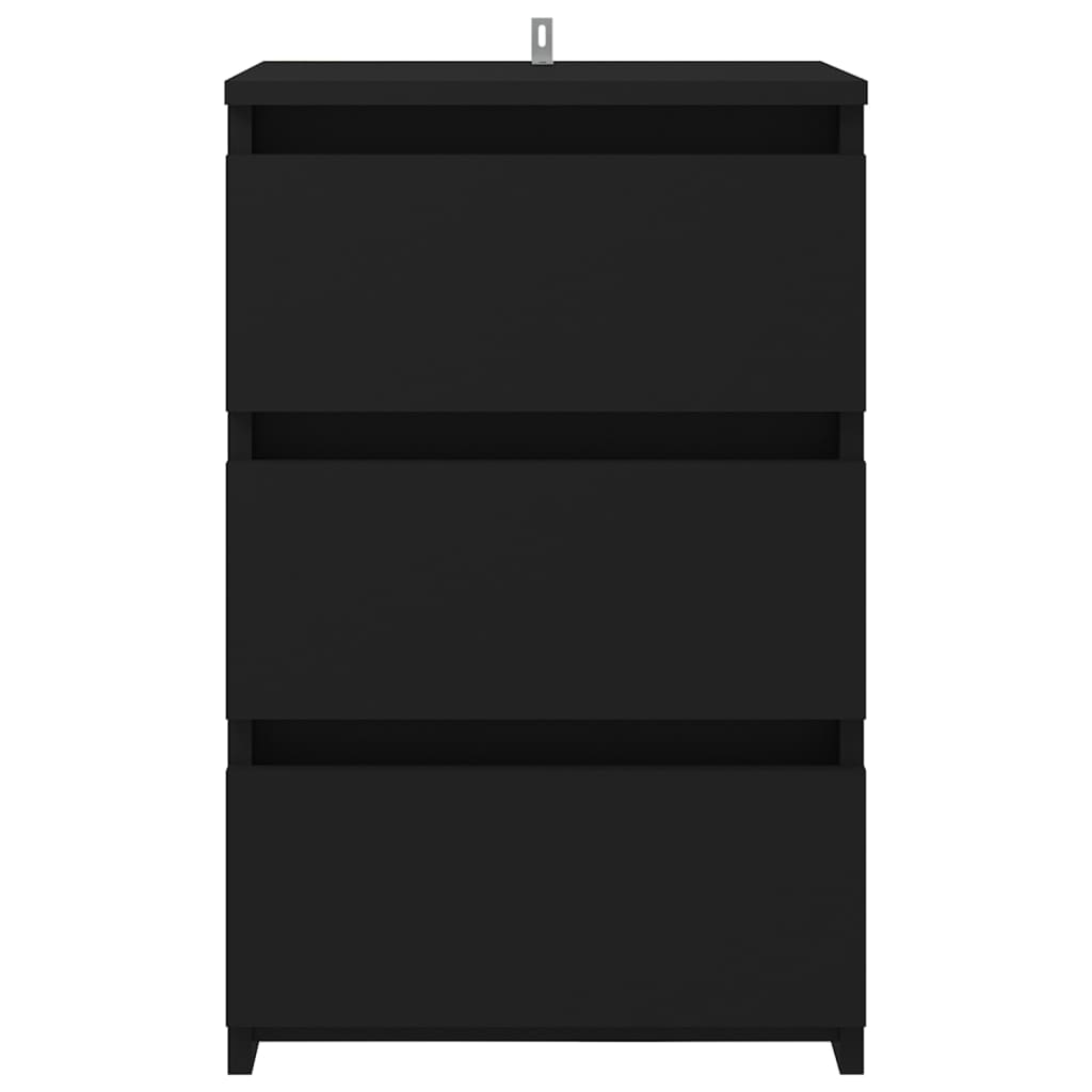 Nachttisch Schwarz 40x35x62,5 cm Holzwerkstoff