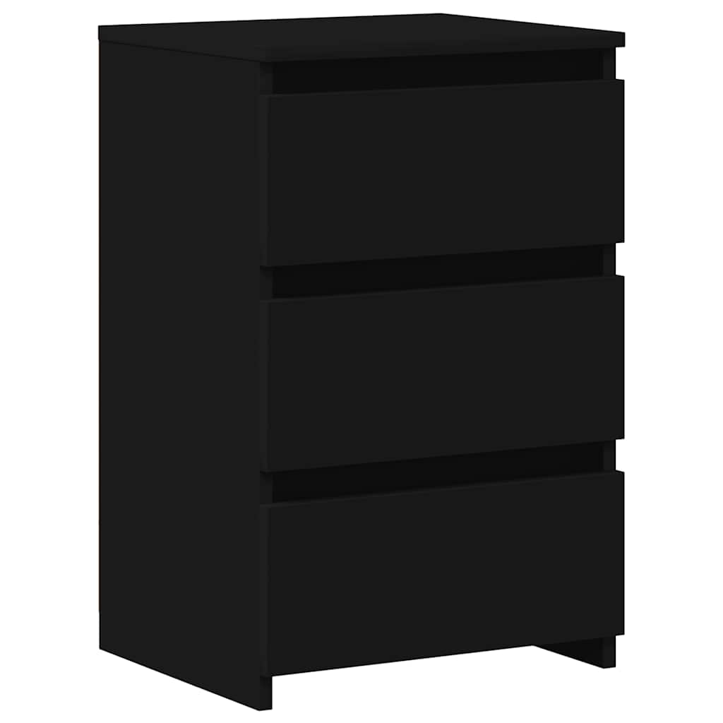 Nachttische 2 Stk. Schwarz 40x35x62,5 cm Holzwerkstoff