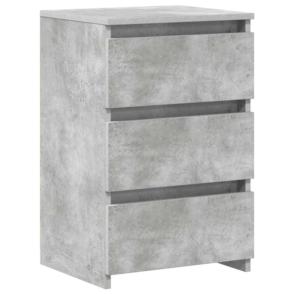 Nachttische 2 Stk. Betongrau 40x35x62,5 cm Holzwerkstoff